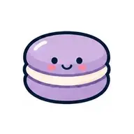 macaron icon, Cute Outline style