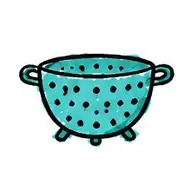 colander icon, Marker Doodle style