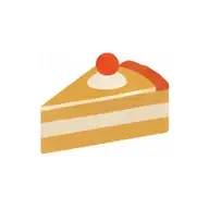pastry slice icon, Flat Geometric style