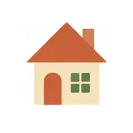 house icon, Flat Geometric style