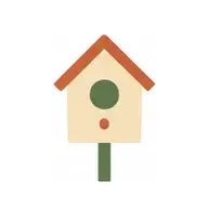 birdhouse icon, Flat Geometric style