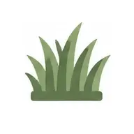 grass patch icon, Flat Geometric style