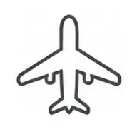 airplane icon, Thin Line style