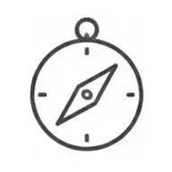compass icon, Thin Line style