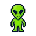 pixel alien icon