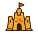 Retro 70s summer holiday icon