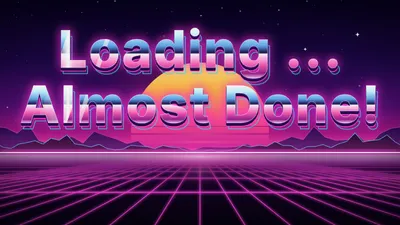 Synthwave text animation