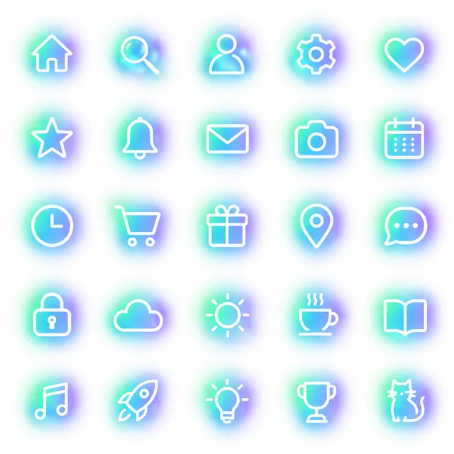 Aurora Glow icon style