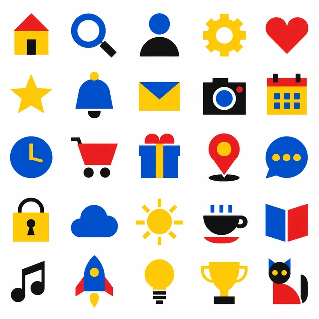 Bauhaus icon style