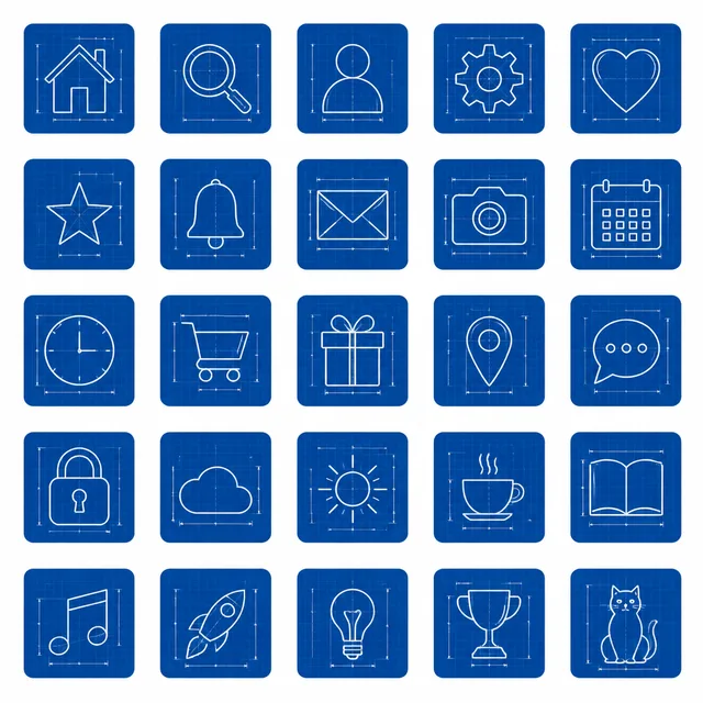 Blueprint icon style