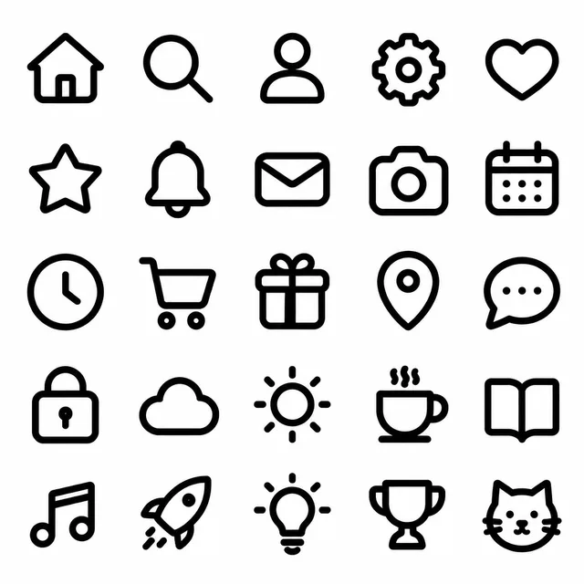 Bold Outline icon style