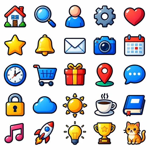Cel Shaded icon style