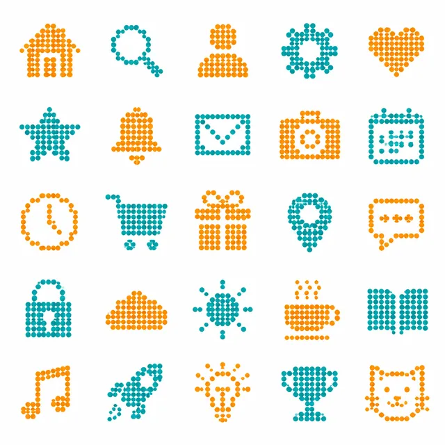 Dot Matrix icon style