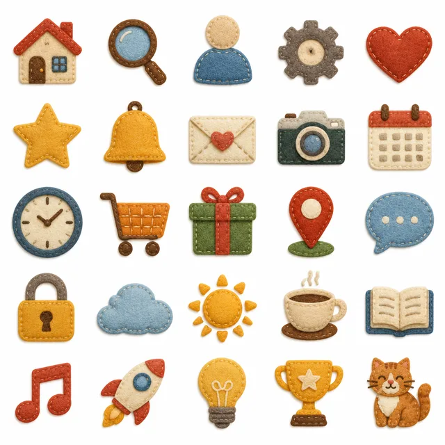 Felt Craft icon style