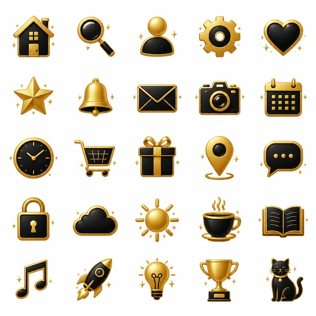 Gold Foil icon style