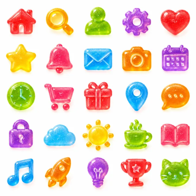Gummy Candy icon style