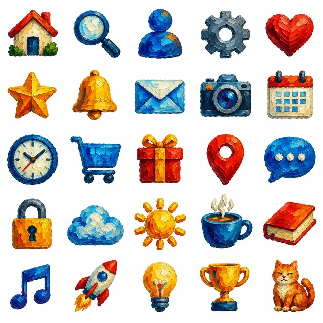 Impasto Oil icon style