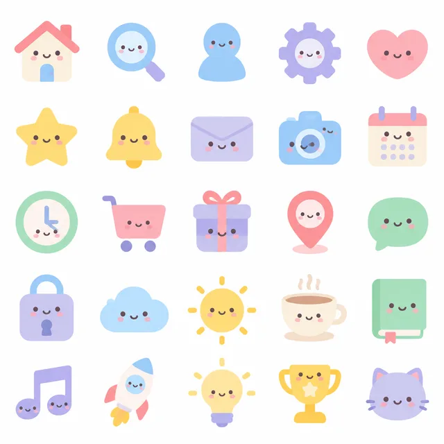 Kawaii Blob icon style