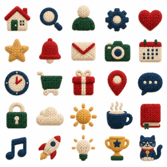 Knitted Wool icon style