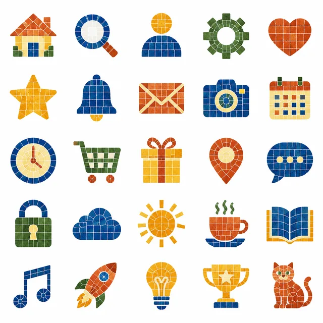 Mosaic Tile icon style