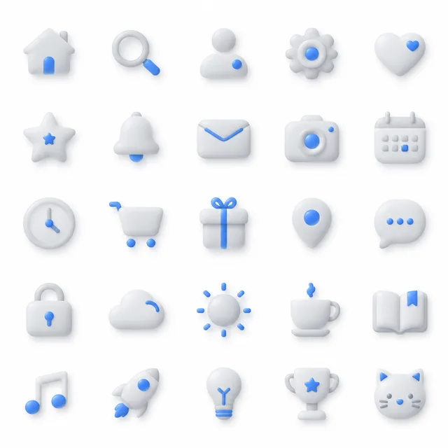 Neumorphic icon style