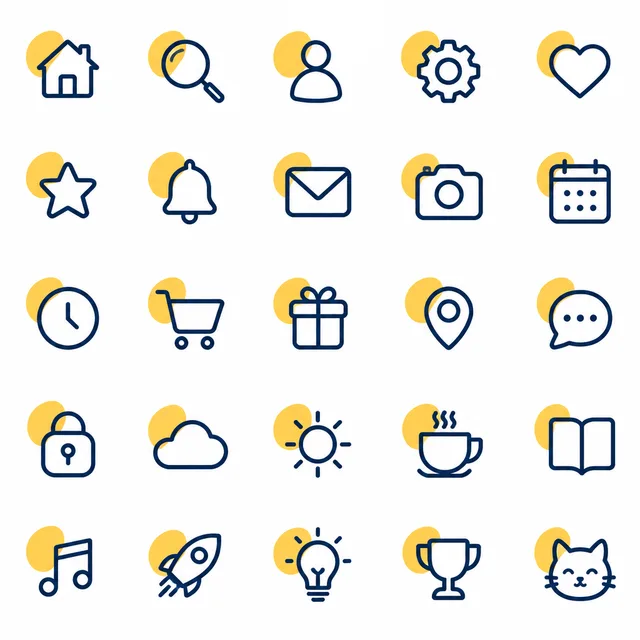 Outline + Accent icon style