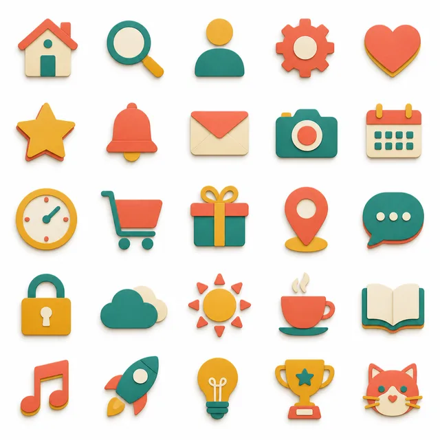 Paper Cut icon style