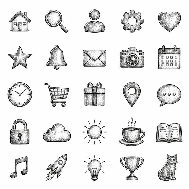 Pen Sketch icon style