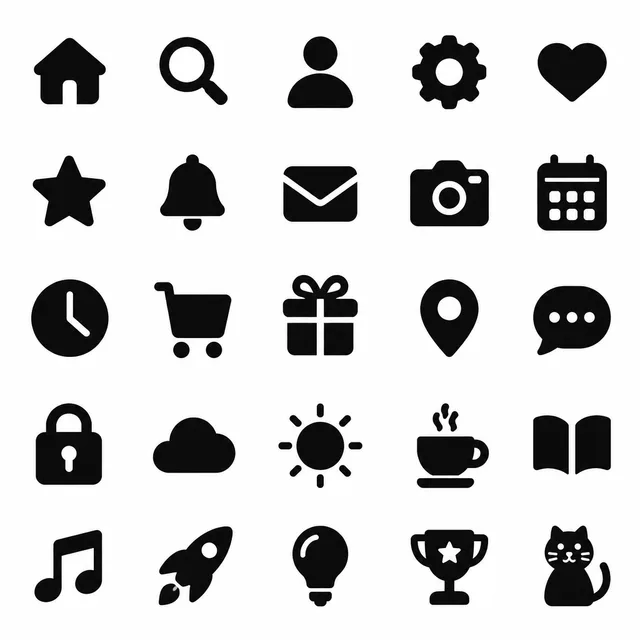Solid Glyph icon style
