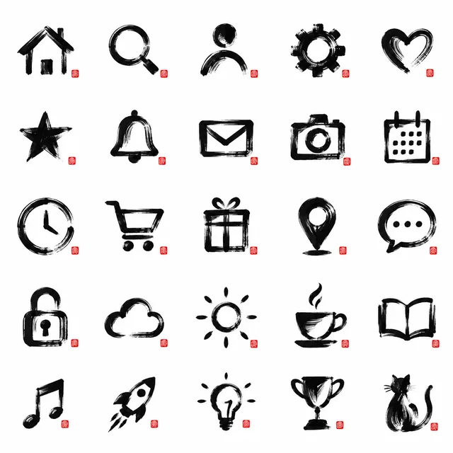 Ink Brush icon style