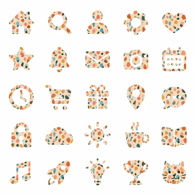 Terrazzo icon style