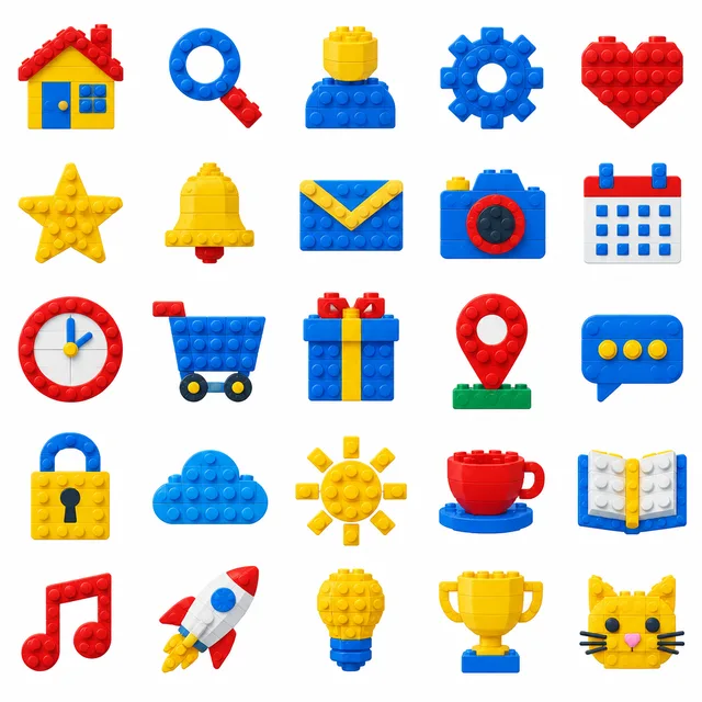 Toy Brick icon style