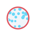 floating ball of air bubbling up in water.