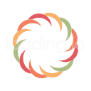 a spiral style hairball with many colors inside