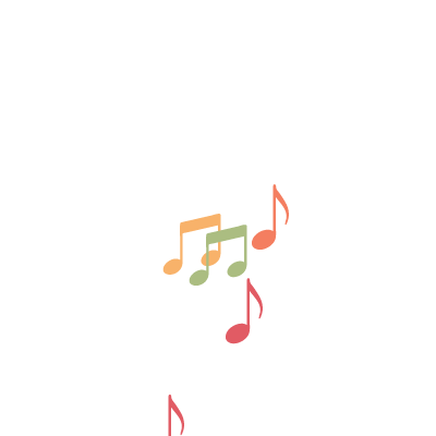 dancing music notes bouncing around works best with some nice sounds effect