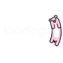 flying rotating pinky pig