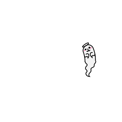 spooky yet cut ghost flying around